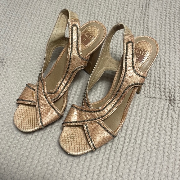 FRYE GERRY METAL BEADS SLINGBACK HEEL - Picture 2 of 7